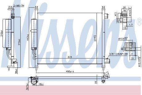 Конденсатор, кондиционер NISSENS 940600 (фото 1)