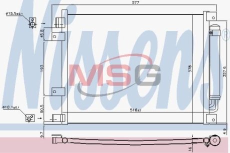 Конденсатор, кондиционер NISSENS 940601