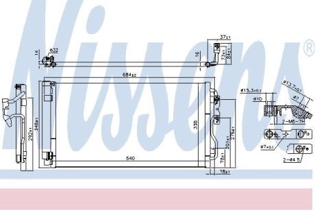 Skraplacz BMW 3 F30-F31-F35-F11 BMW 4 13- NISSENS 940628