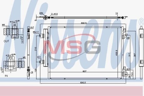 Радіатор кондиціонера NISSENS 940676