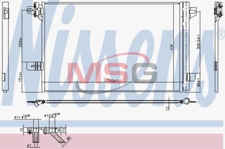 Радіатор кондиціонера NISSENS 940732