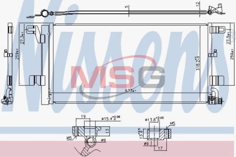 Радіатор кондиціонера NISSENS 940752