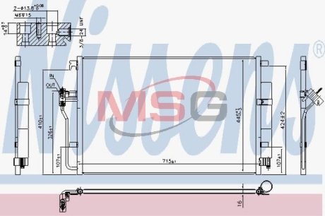 Радіатор кондиціонера NISSENS 940826