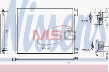 Радiатор кондицiонера NISSENS 941060