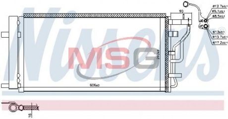 Радіатор кондиціонера NISSENS 941131