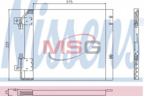 Радiатор кондицiонера NISSENS 94114