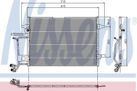 Радіатор кондиціонера NISSENS 94207