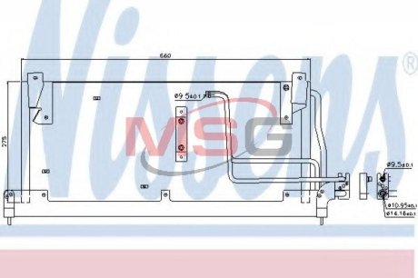 Радіатор кондиціонера NISSENS 94228