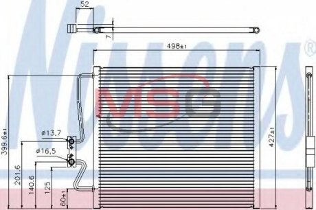 Радіатор кондиціонера NISSENS 94275