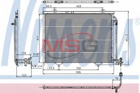 Радіатор кондиціонера NISSENS 94282