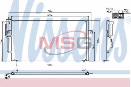 Конденсатор, кондиционер NISSENS 94305