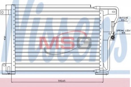 Радіатор кондиціонера NISSENS 94346