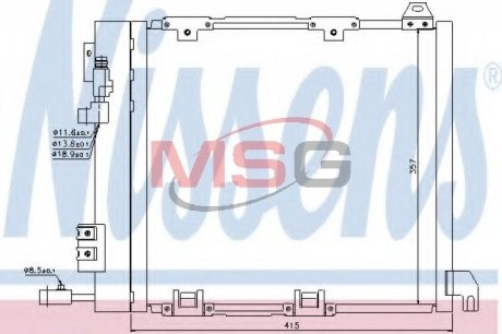 Конденсатор без хладогена NISSENS 94385