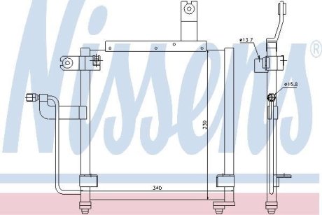 Радіатор кондиціонера NISSENS 94423