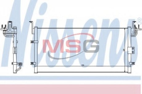 Радіатор кондиціонера NISSENS 94447
