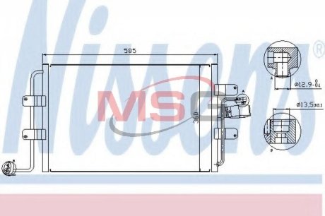 Радіатор кондиціонера NISSENS 94522