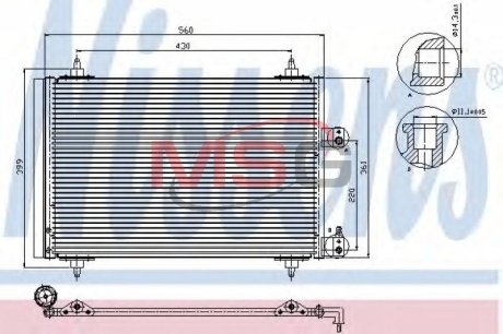 Конденсатор, кондиционер NISSENS 94560