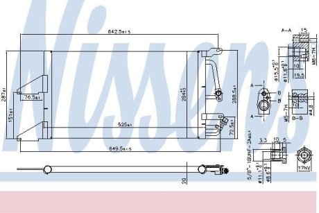 Радіатор кондиціонера NISSENS 94565