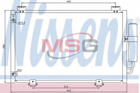 Радіатор кондиціонера NISSENS 94581