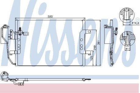 Конденсатор, кондиционер NISSENS 94588