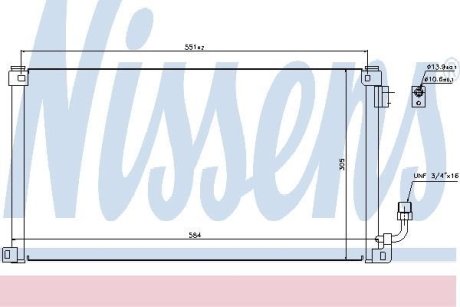 Радіатор кондиціонера NISSENS 94599