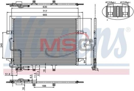 Радиатор кондиционера NISSENS 94614