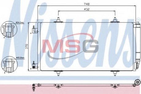 Радіатор кондиціонера NISSENS 94629