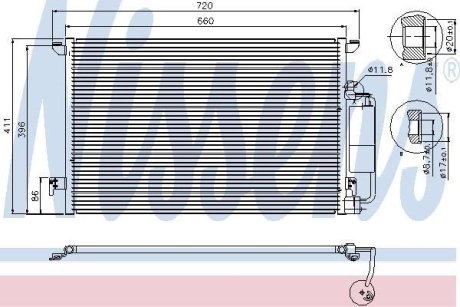 Радіатор кондиціонера NISSENS 94675