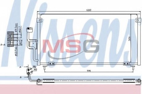 Конденсатор, кондиционер NISSENS 94702