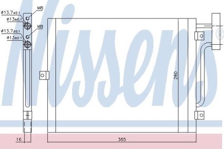 Конденсатор, кондиционер NISSENS 94715