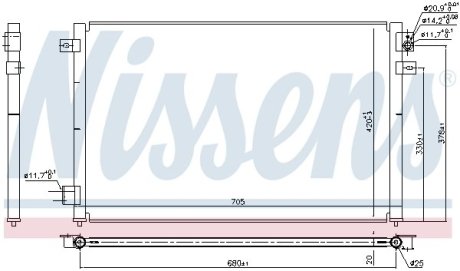 Конденсатор, кондиционер NISSENS 94717