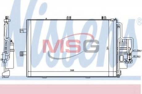 Радіатор кондиціонера NISSENS 94721