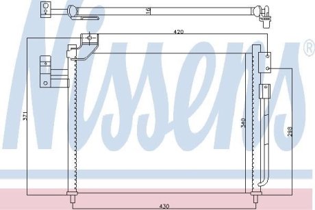 Радіатор кондиціонера NISSENS 94760