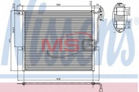 Радіатор кондиціонера NISSENS 94761