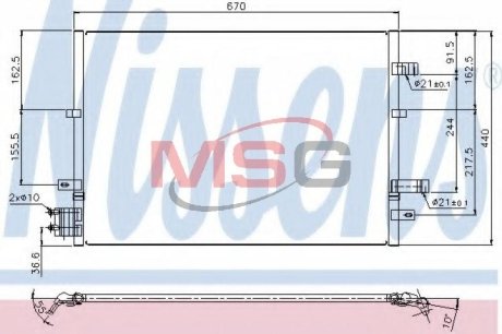 Конденсатор, кондиционер NISSENS 94777