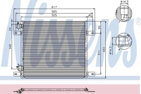 Конденсатор, кондиционер NISSENS 94800