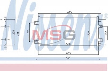 Радіатор кондиціонера NISSENS 94811