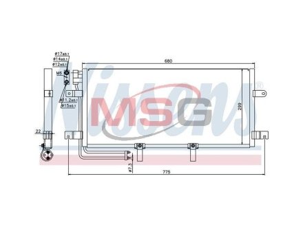 Радіатор кондиціонера NISSENS 94834