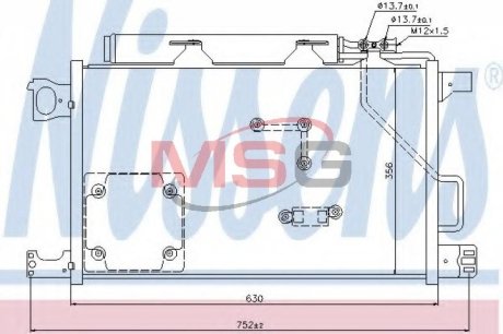 Конденсатор, кондиционер NISSENS 94857