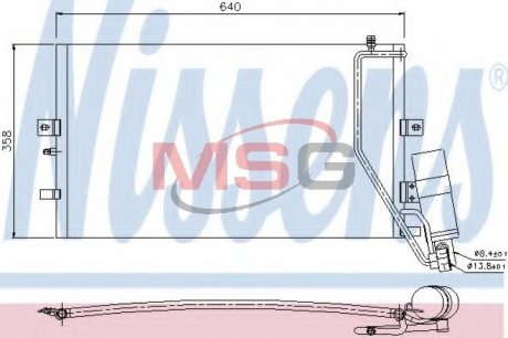 Конденсатор, кондиционер NISSENS 94862