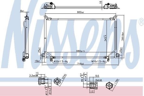 Конденсатор, кондиционер NISSENS 94863