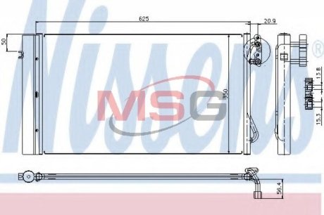 Конденсатор, кондиционер NISSENS 94873