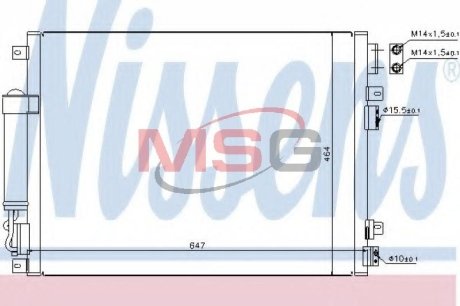 Радіатор кондиціонера NISSENS 94874