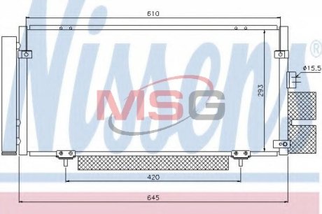 Радіатор кондиціонера NISSENS 94885