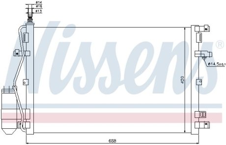 Конденсатор, кондиционер NISSENS 94937