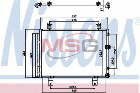 Конденсатор, кондиционер NISSENS 94950