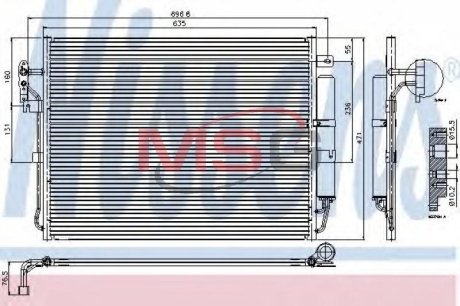 Конденсатор, кондиционер NISSENS 94962