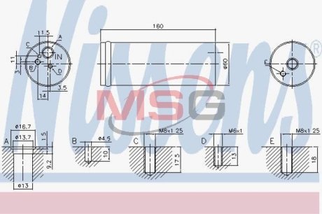 Осушувач,кондиціонер NISSENS 95524