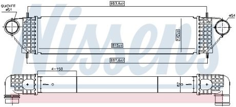 Інтеркулер MITSUBISHI OUTLANDER (2013) 2.2 DID NISSENS 961005