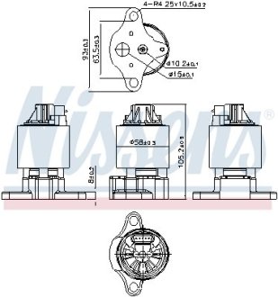 Клапан EGR NISSENS 98186